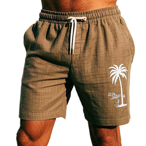 Schlichte, bestickte Freizeitshorts für Herren