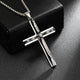 Lässige Vintage-Halskette mit Wellenkreuz 