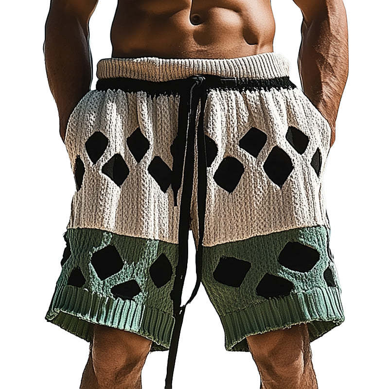 Herren Frühlingsmode Gewebte Hohlsportshorts