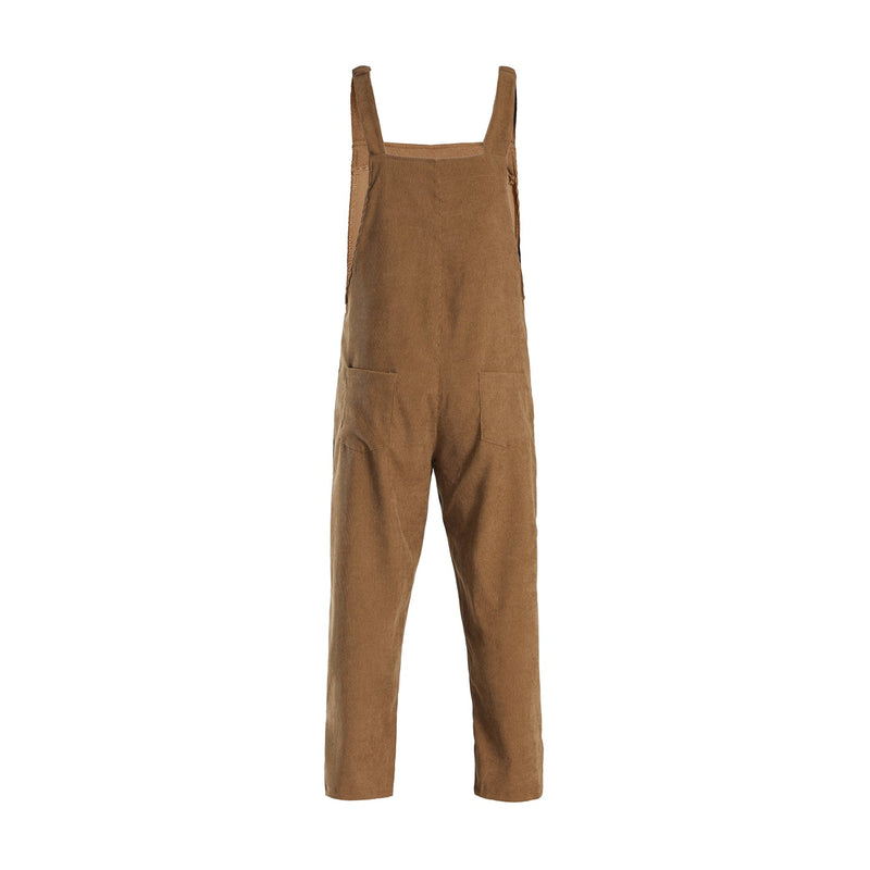 Corduroy Bib Cargo Overalls- Men's