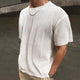 Men's Retro Casual Hollow Refreshing Round Neck Knitted Short Sleeve T-shirt