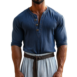 Lässiges Herren-T-Shirt mit Rundhalsausschnitt und kurzen Ärmeln