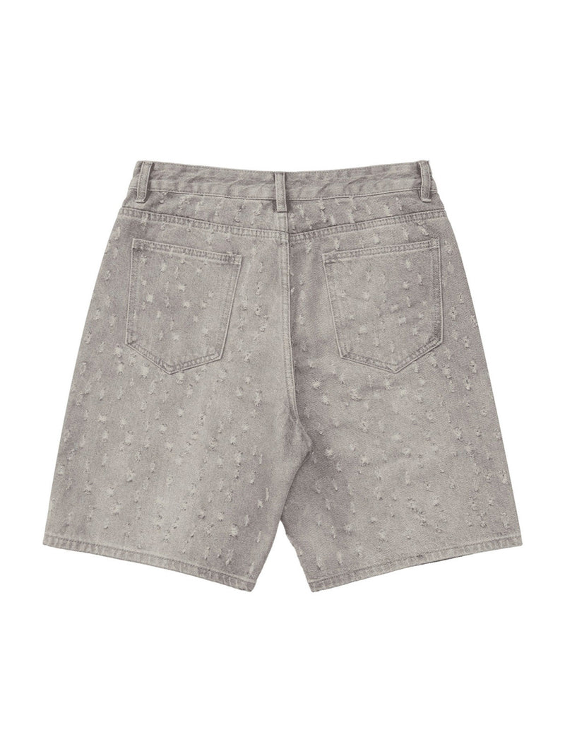 High Street Niche Design Ripped Denim Shorts