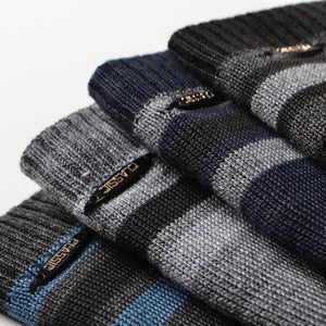 Men's Outdoor Warm Straight Brim Flat Weave Round Top Hat