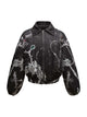 Gem Printed Quilted Bomber Jacket