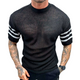 Lässiges Herren-T-Shirt mit Rundhalsausschnitt und gestrickter Rückseite