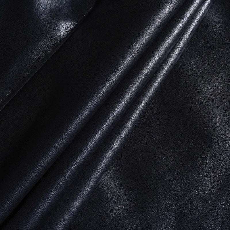 Klassisches, lässiges Slim Fit-Langarmhemd aus Leder für Herren