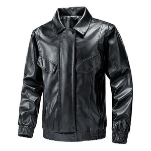 Men's Classic Casual Lapel Leather Jacket