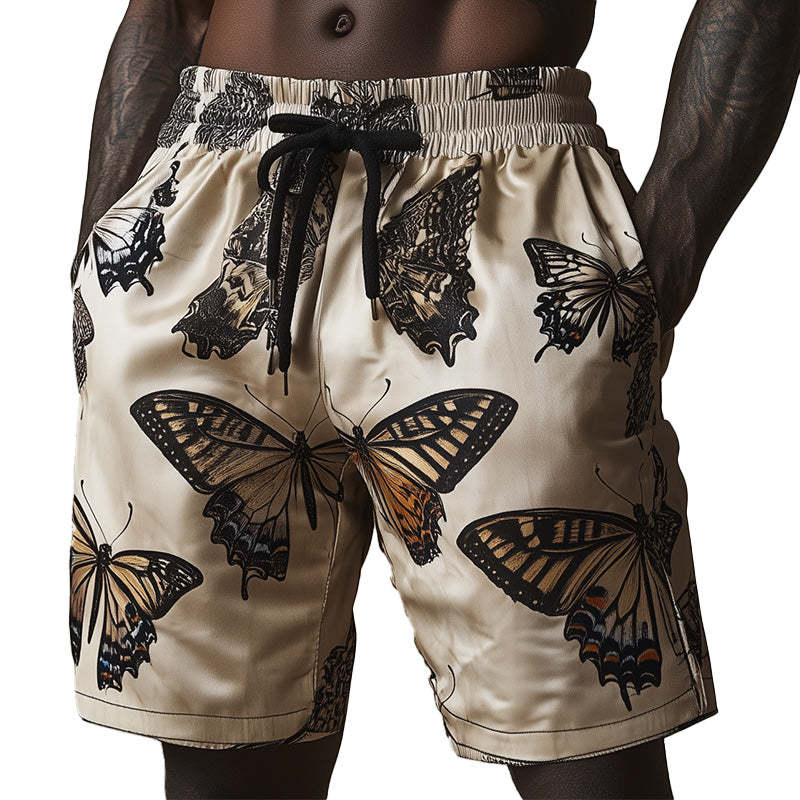 Men's Summer Retro Fashion Butterfly Print Shorts