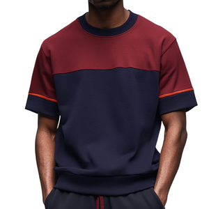 Lässiges Retro-T-Shirt mit Rundhalsausschnitt und kurzen Ärmeln für Herren