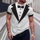 Men's Casual Bow Tie Printed Round Neck Short Sleeve T-Shirt
