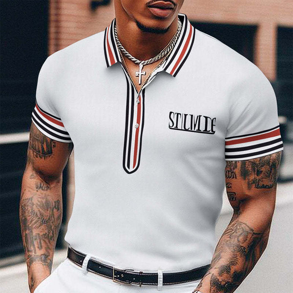 Herren Sommer Komfort Polokragen Kurzarm T-Shirt