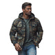 Men's Casual Outdoor Camouflage Hooded Multi-Pocket Single-Breasted Jacket