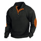 Lässiges Outdoor-Sweatshirt mit Stehkragen und Waffelmuster für Herren