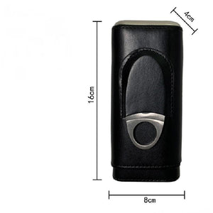 Tragbare feuchtigkeitsspendende Aufbewahrungstasche aus Leder für Zigarren für Herren