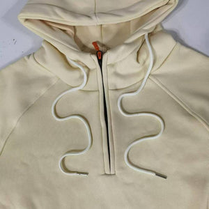 Men's Solid Zip-Up Hoodie Raglan Sleeve Sweatshirt