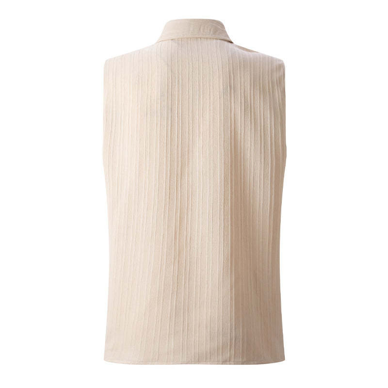 Einfarbige Pullover-Tanktops mit Revers für Herren