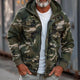 Men's Camouflage Hooded Multi-pocket Zip Cargo Jacket