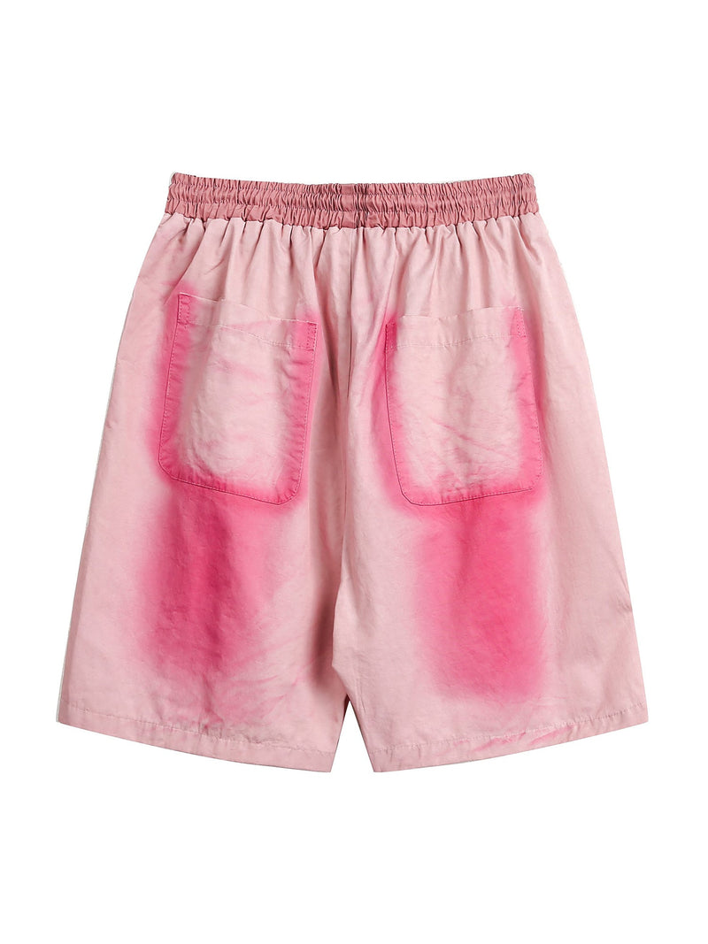 High Street Spray Paint Casual Shorts