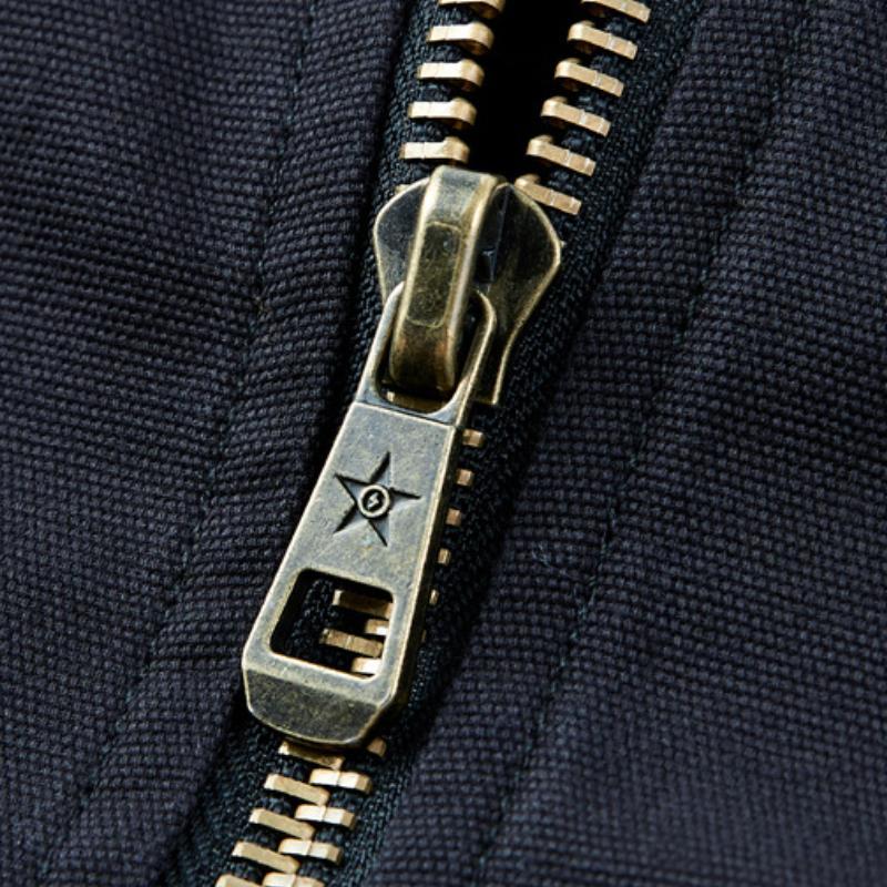 Men's Casual Cotton Loose Hooded Zipper Bomber Jacket