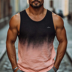 Men's Cool Gradient Contrast Printed Casual Tank Top