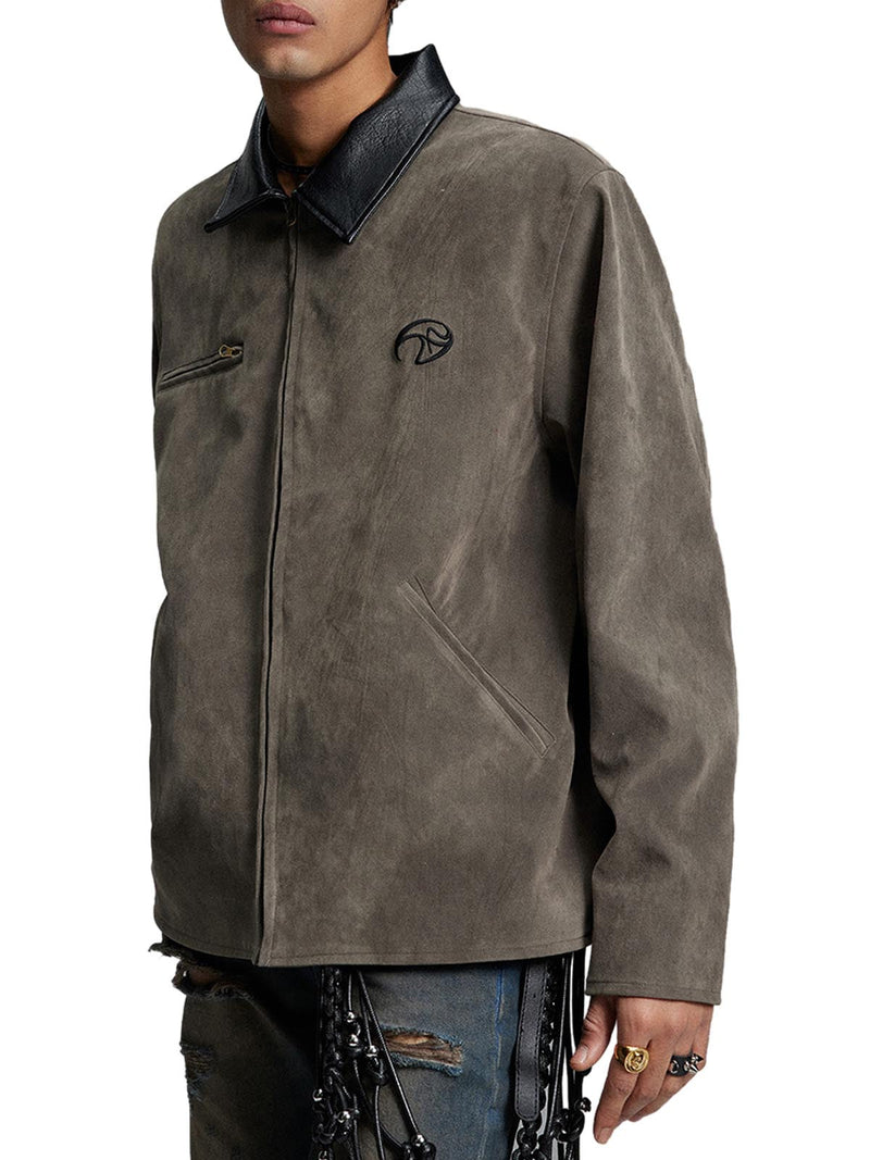 Retro Suede Detroit Motorcycle Jacket