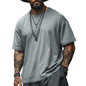 Schlichtes, einfarbiges, kurzärmeliges Herren-T-Shirt
