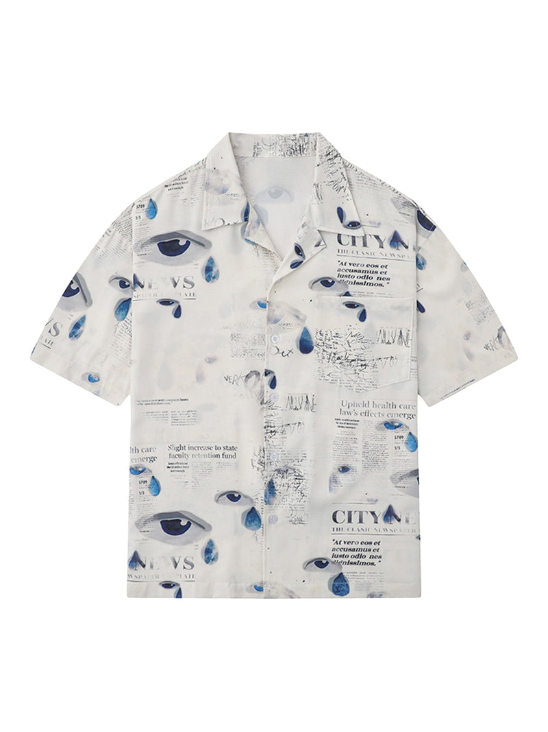 American Hip Hop Eye Print Shirts