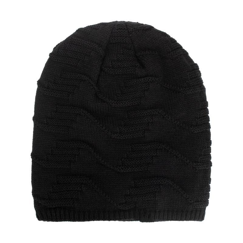 Warme Vintage-Strickmütze mit Plüschfutter für Herren