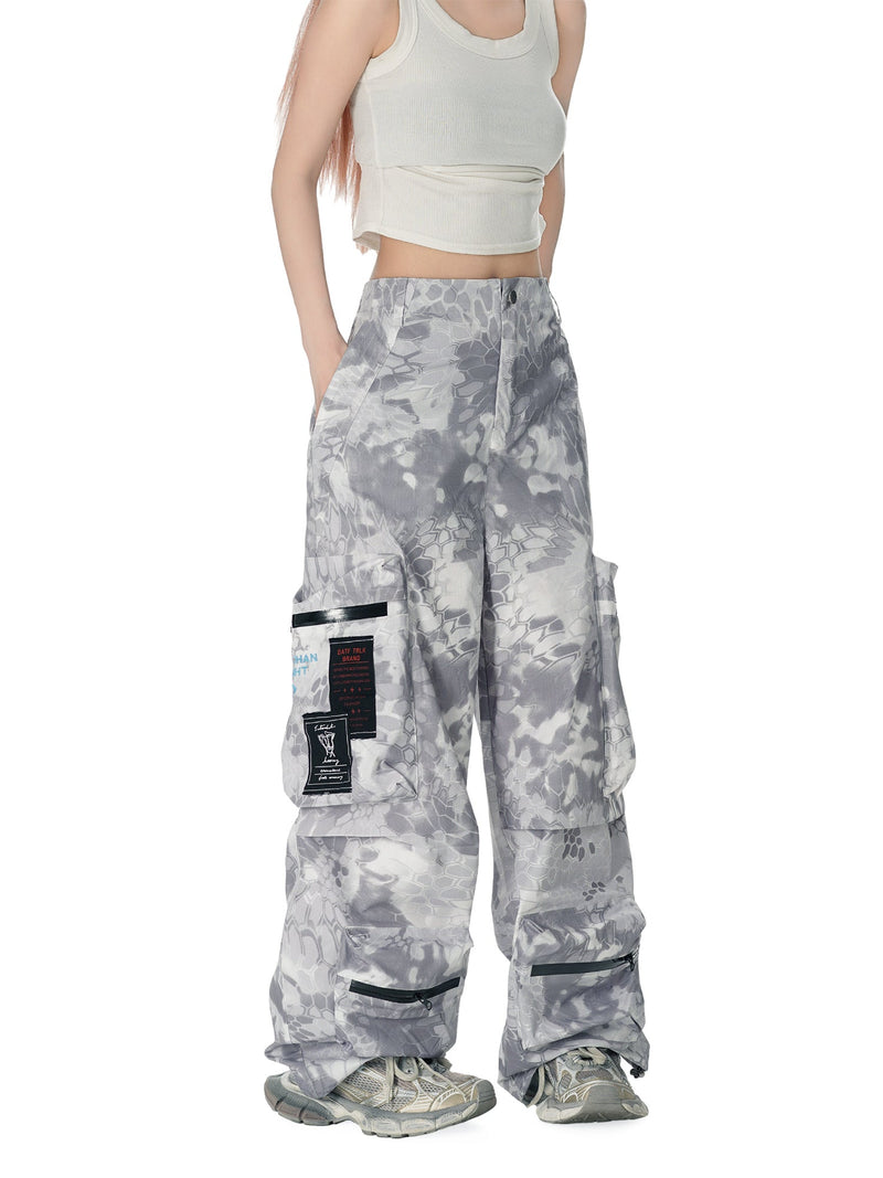 High Street Camouflage Multi-Pocket Woven Pants