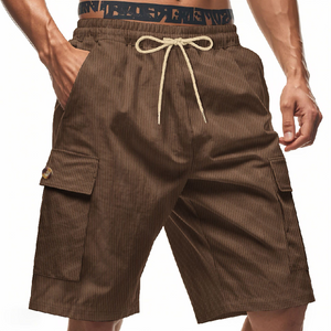Men's Casual Striped Texture Casual Shorts