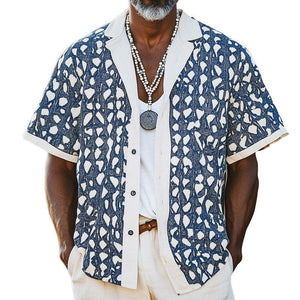 Men's Spring Fashion Printed Sports Short Sleeve Shirt