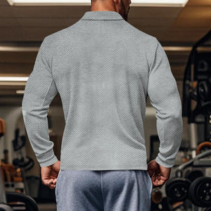 Lässige Herren-Hemdjacke mit Twill-Revers, einreihig, langärmelig