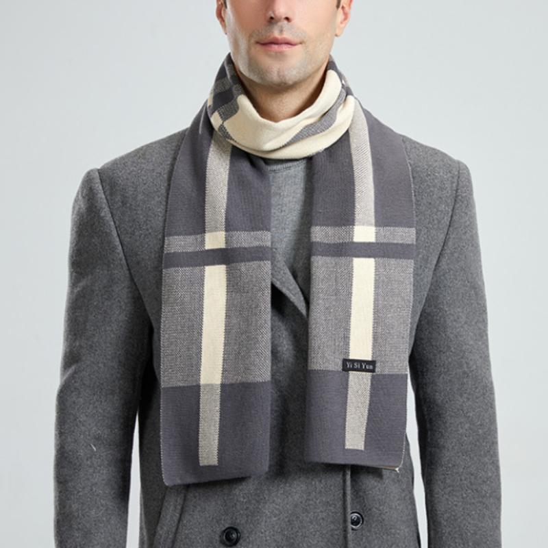 Warmer Strickschal im britischen Stil für Herren