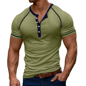 Men's Spring Fashion Casual Slim Fit Cotton Short Sleeve T-shirt