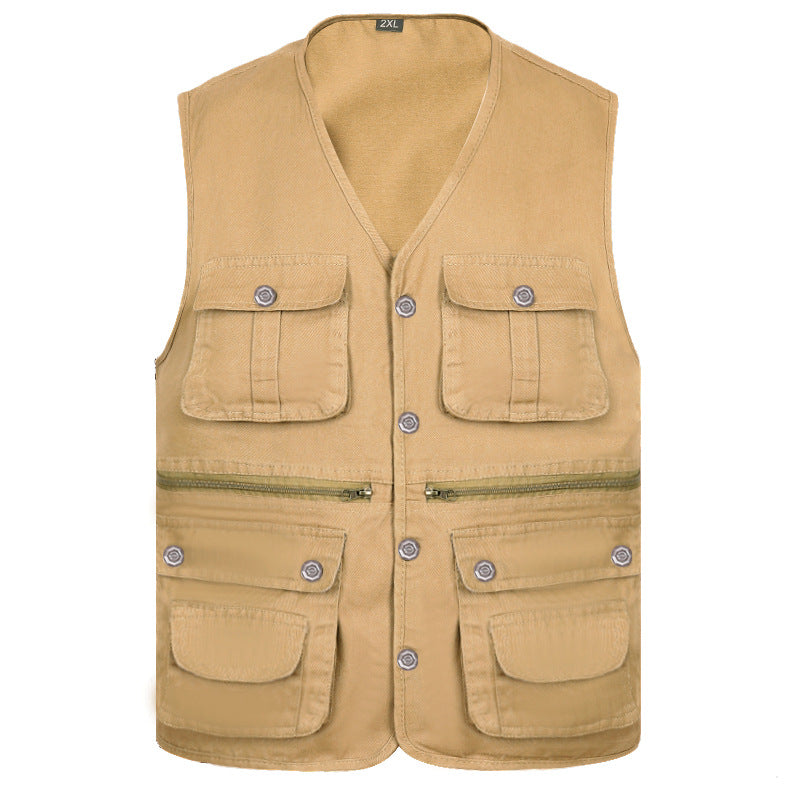 MEN'S MULTI POCKET OUTDOOR TOURISM AND LEISURE VEST