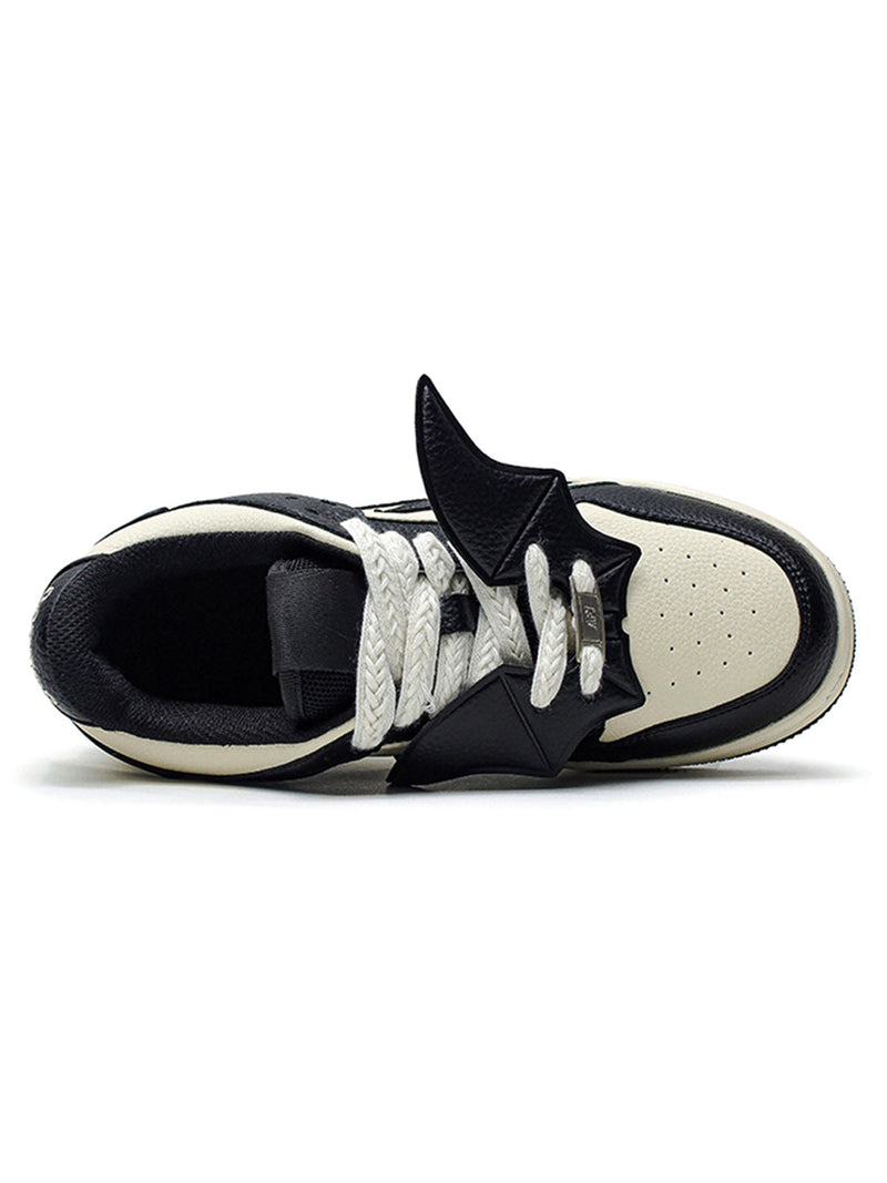 Black& White Contrast Color Skate Shoes