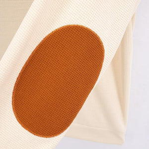 Lässiges Outdoor-Sweatshirt mit Stehkragen und Waffelmuster für Herren