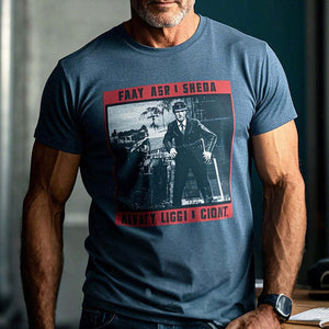 Men's Retro Movie Print Cotton Short Sleeve T-Shirt