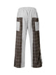 Plaid Patchwork Drawstring Sweatpants