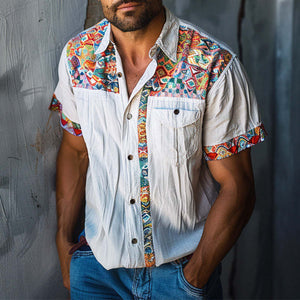 Men's Ethnic Print Casual Shirt