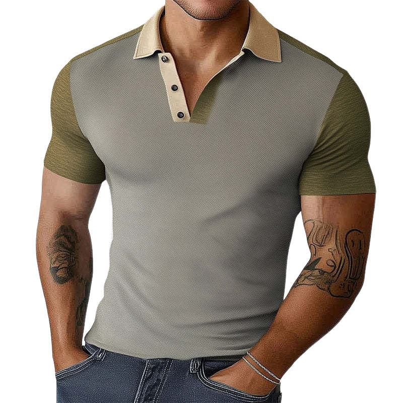Bequemes Sommer-Basics-Poloshirt aus klassischem Strick für Herren