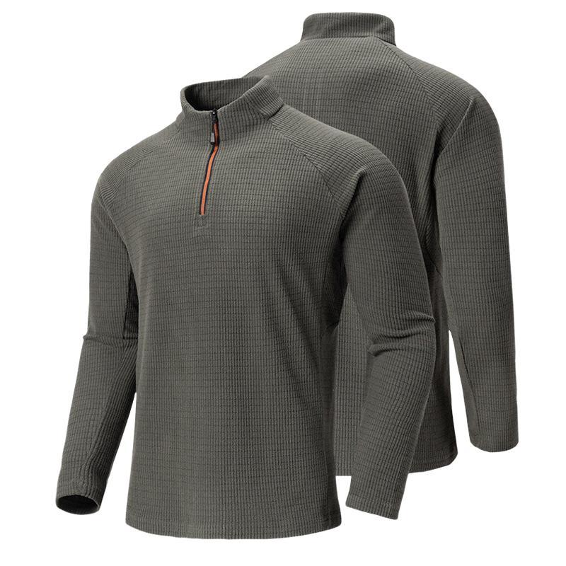 Warmes Fleece-Pullover-Sweatshirt mit Stehkragen für Herren