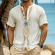 Men's Summer V-neck Fresh Printed Casual T-shirt