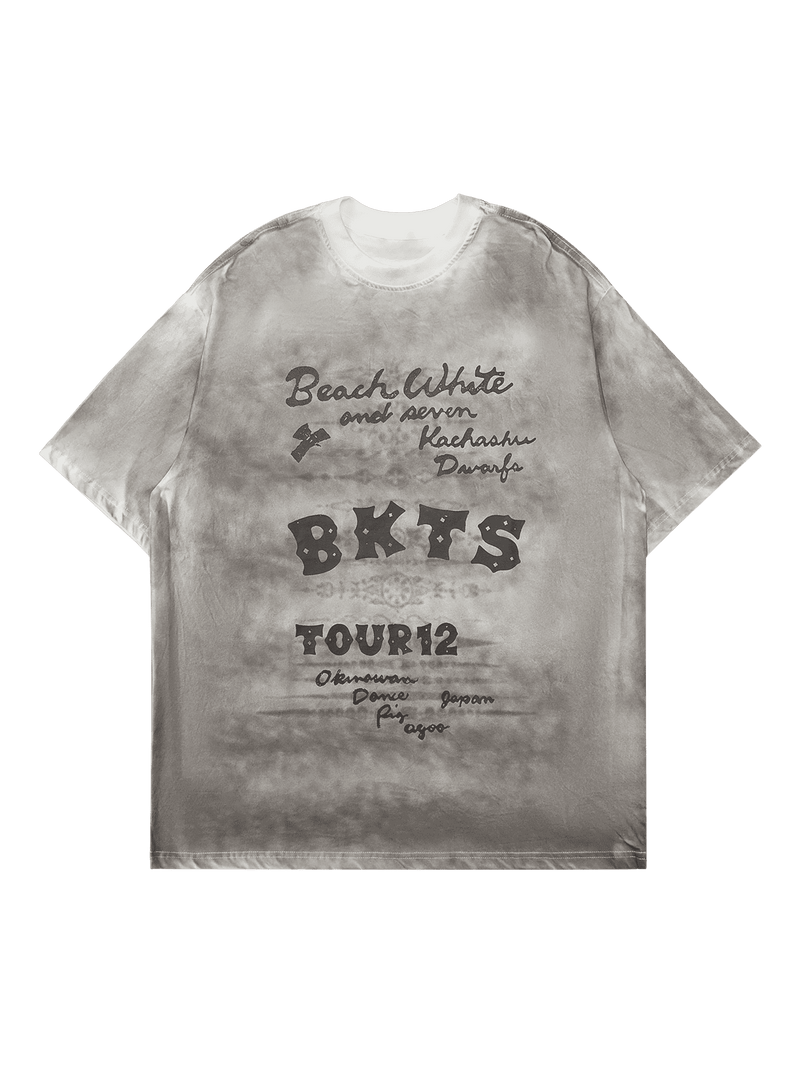 American Retro Letter Print T-shirt