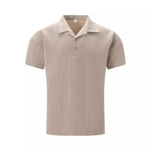 Kurzärmliges Poloshirt mit Jacquard-Textur für Herren
