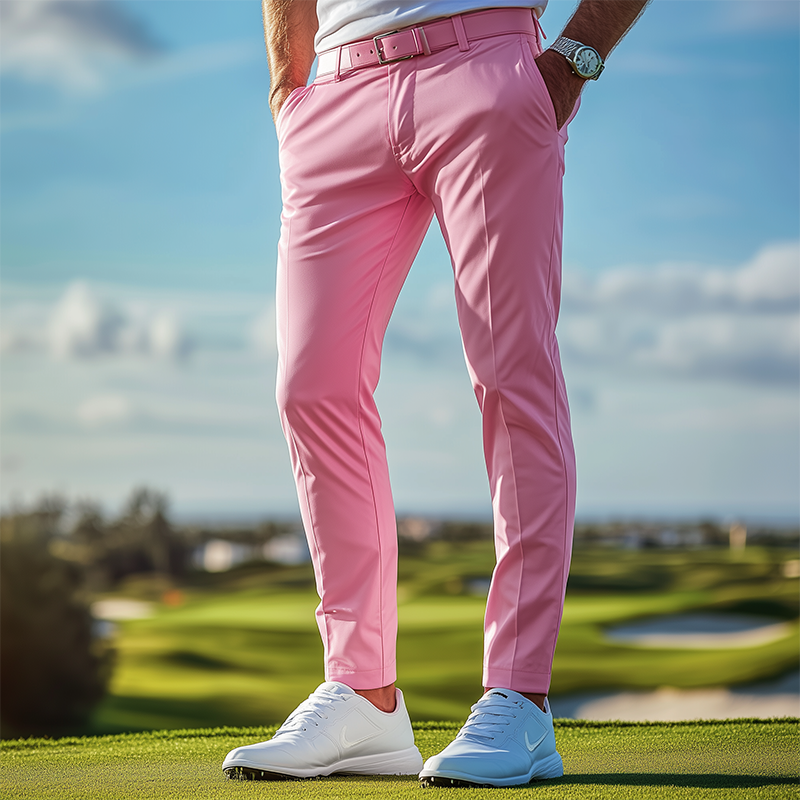 Men's Spring And Summer Classic Twill Golf Casual Suit Pants (Without Belt)