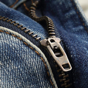 Zerrissene Stretchjeans im Punk-Patchwork-Stil für Herren