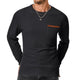 Lässiges Herren-T-Shirt mit Waffelmuster, Rundhalsausschnitt, aufgesetzter Tasche, Slim Fit, Langarm
