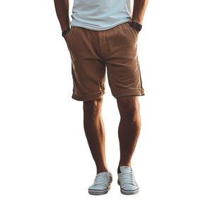 Klassische, lässige Cord-Shorts für Herren mit elastischer Taille